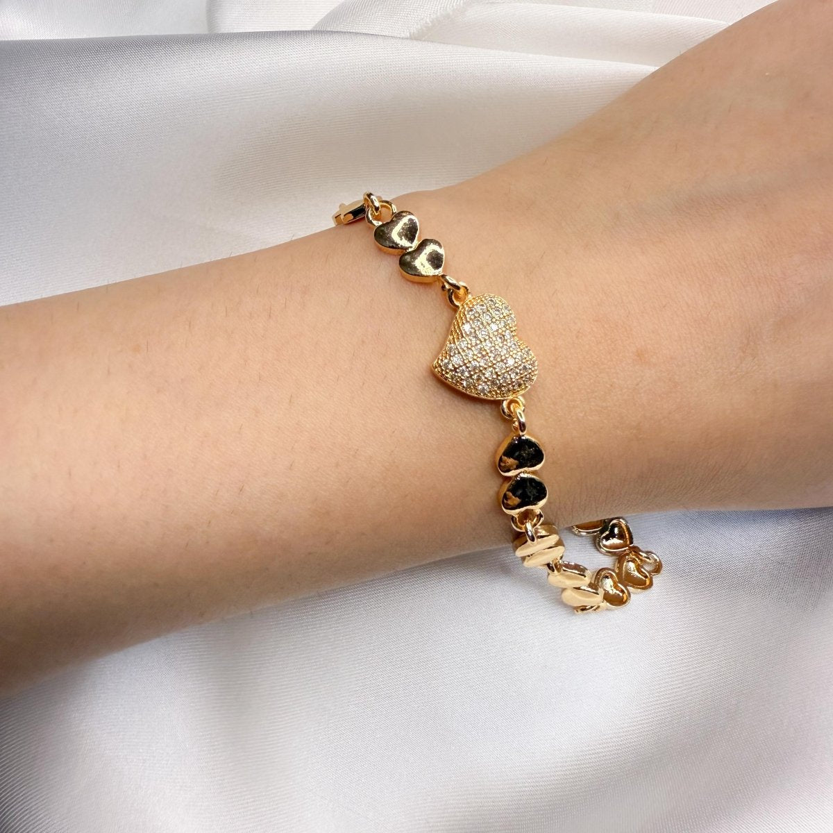 Adorned Heart Bracelet - Inara Jewellery