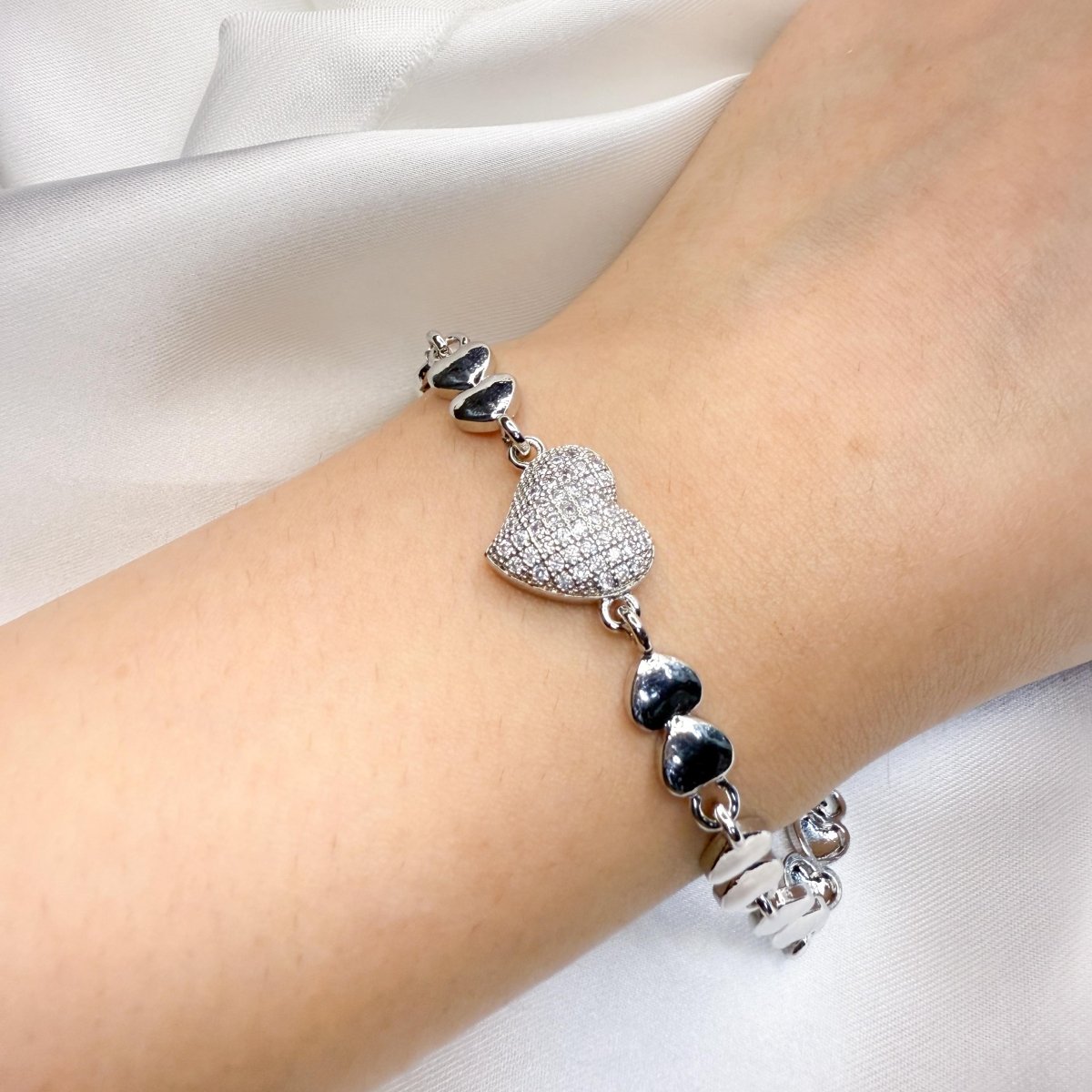 Adorned Heart Bracelet - Inara Jewellery