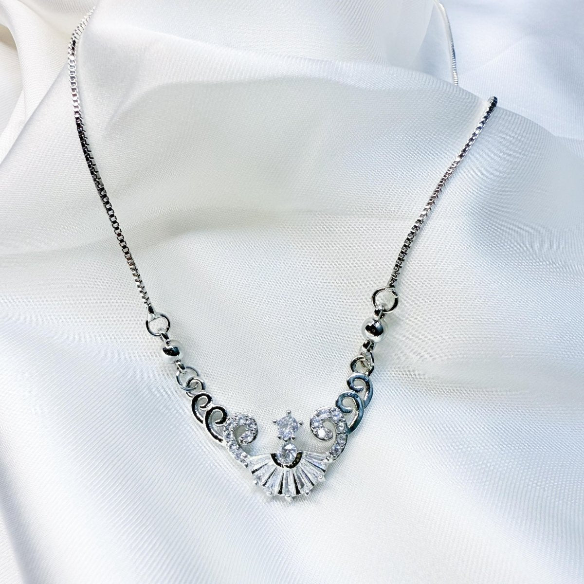 Angel Wings Diamonds Silver - Necklace - Inara Jewellery