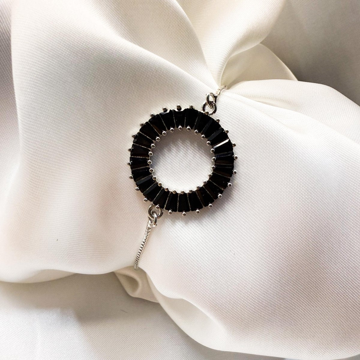 Baguette - Cut Zirconia Circle Bracelet - Inara Jewellery