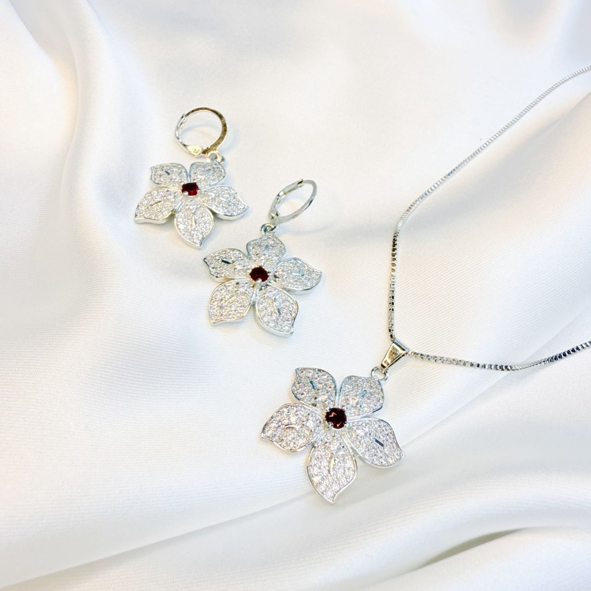 Blossom Elegance Floral Jewelry Set - Inara Jewellery