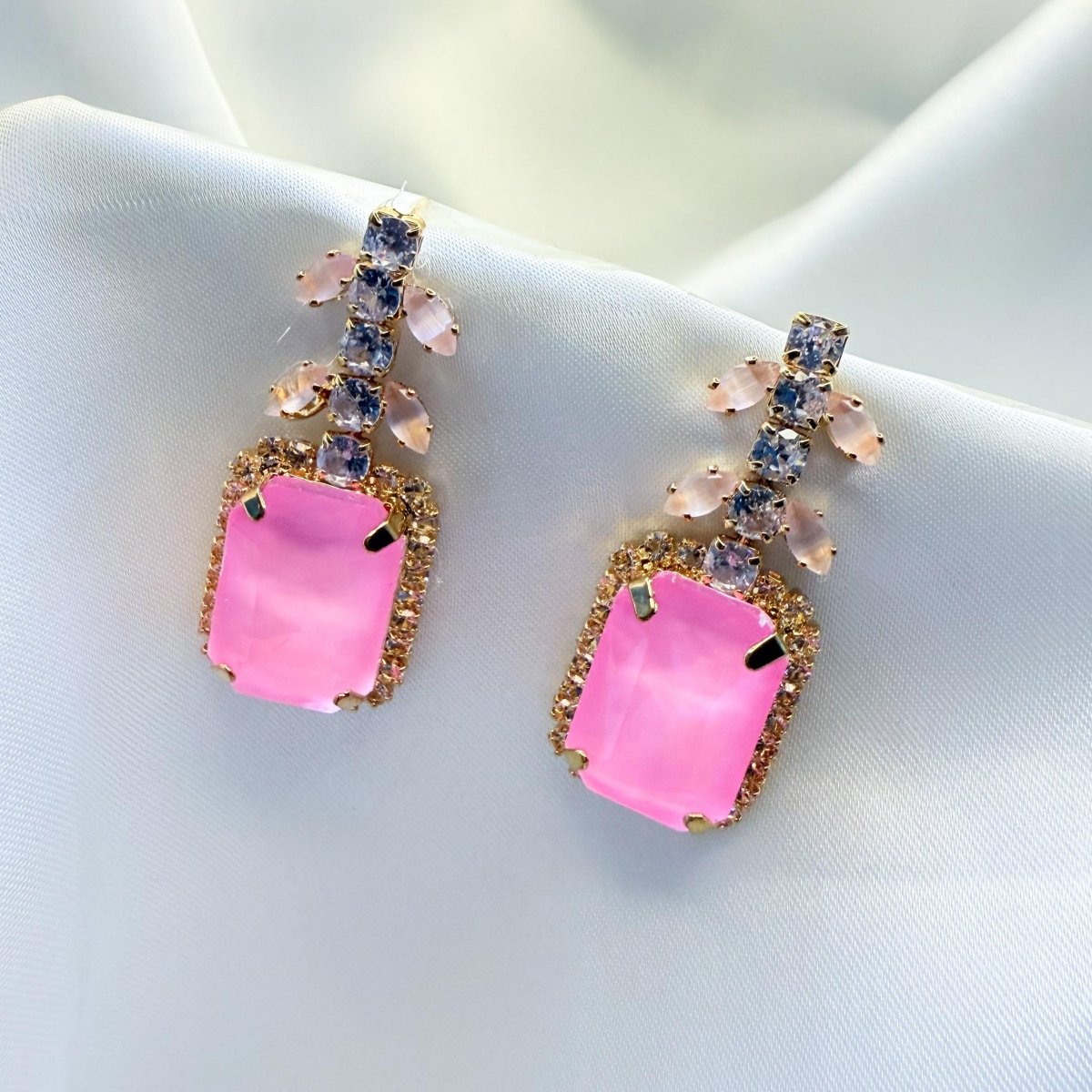 Blush Glow Drop Earrings - Inara Jewellery