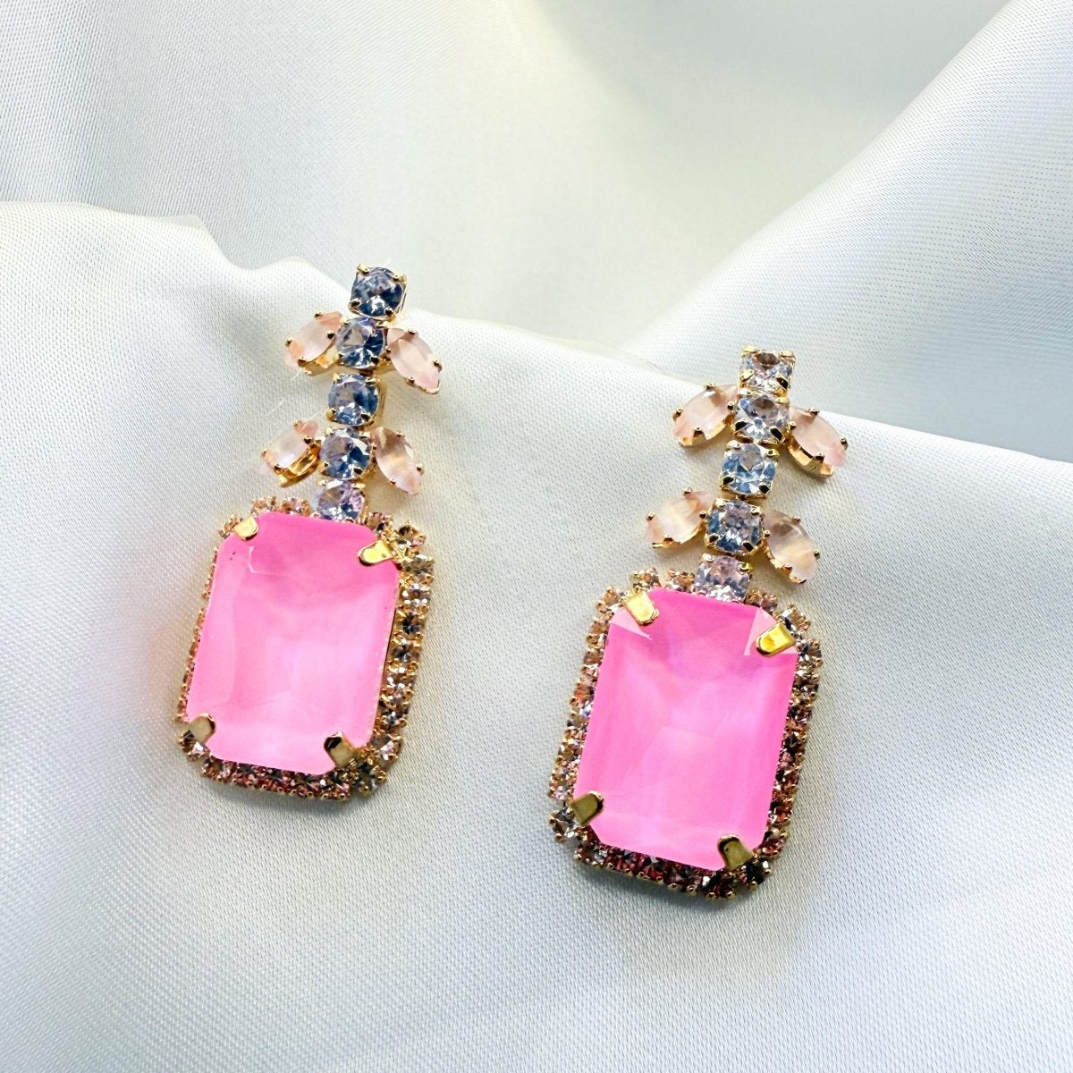 Blush Glow Drop Earrings - Inara Jewellery