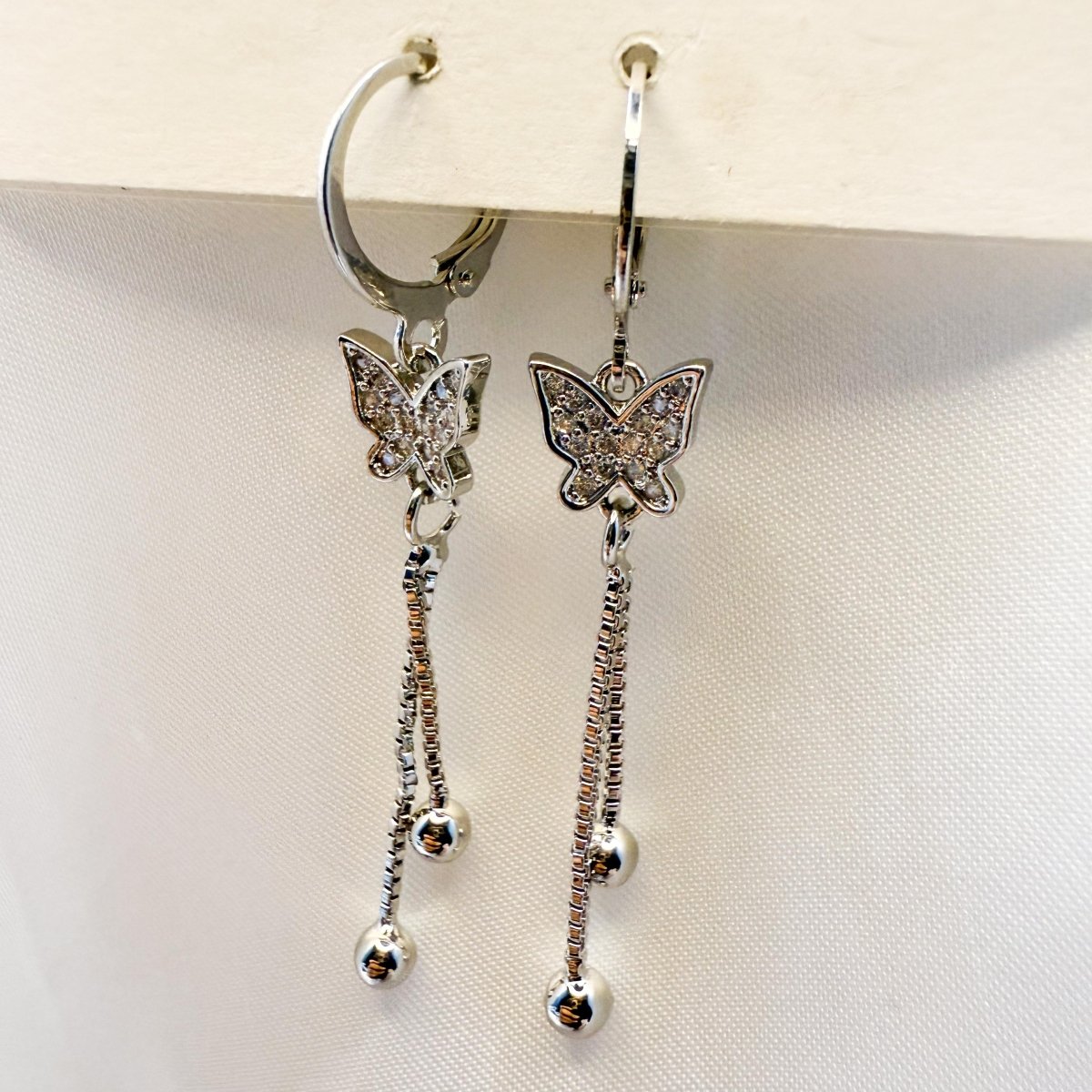 Butterfly Tassel Drop Earrings - Inara Jewellery