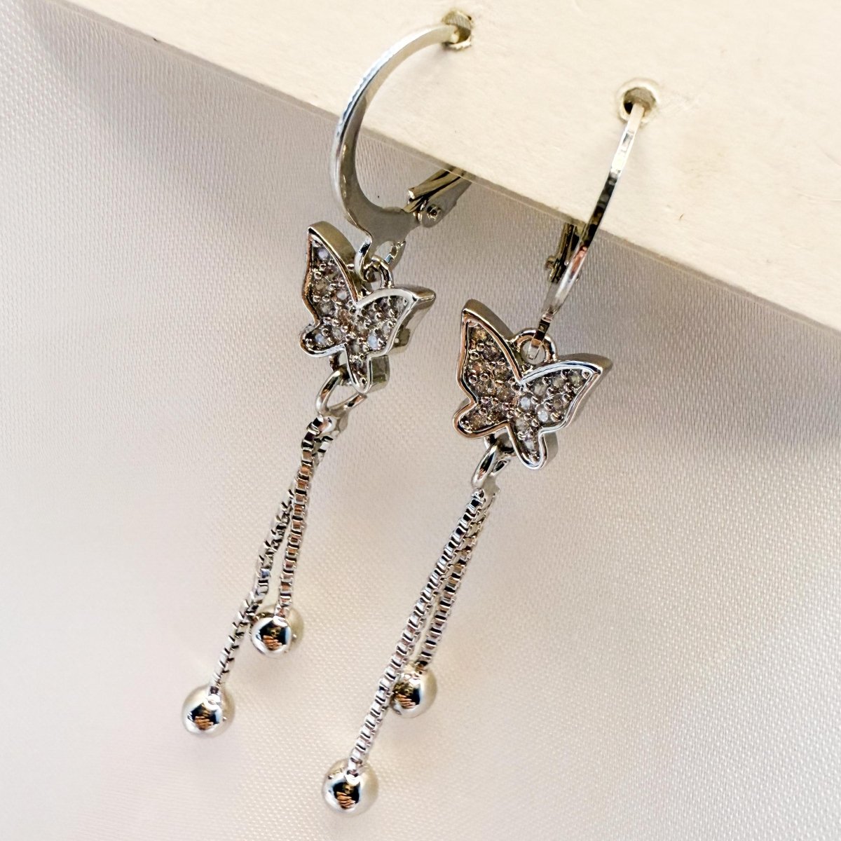 Butterfly Tassel Drop Earrings - Inara Jewellery