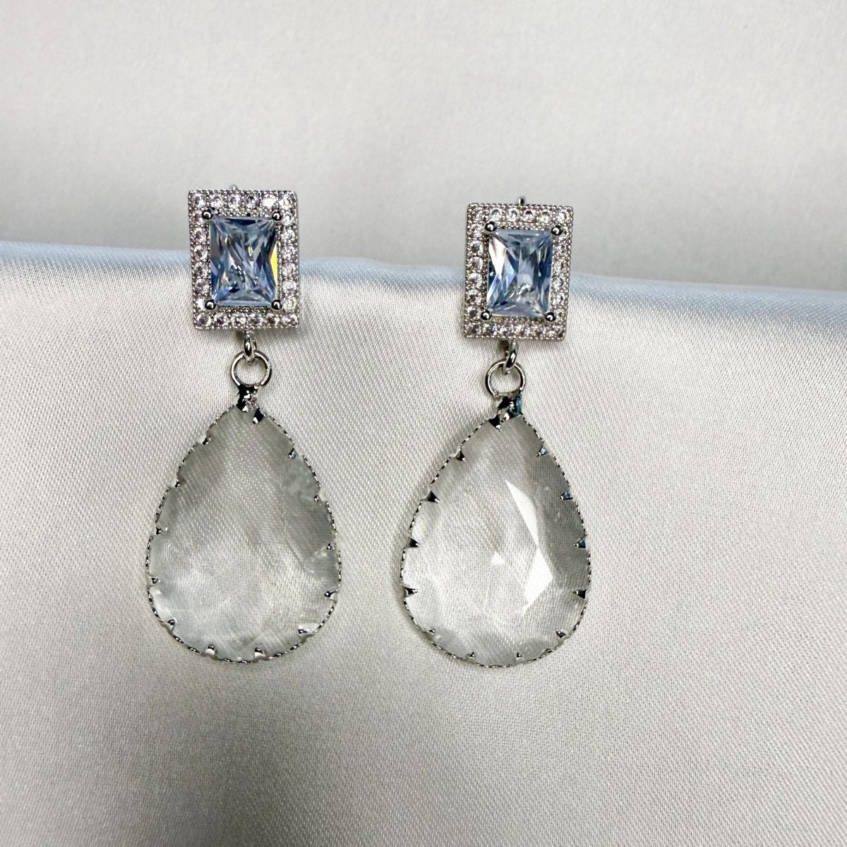 Cubic Zirconia Fashion Drop Earrings - Inara Jewellery