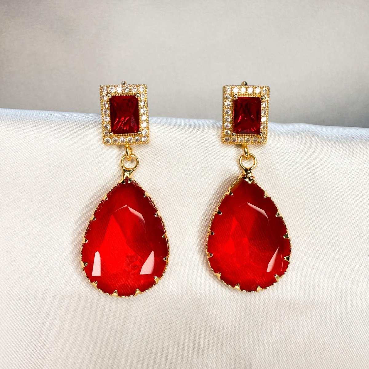 Cubic Zirconia Fashion Drop Earrings - Inara Jewellery