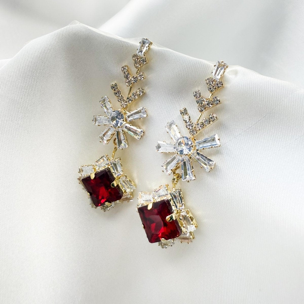 Deco Motif Drop Earrings - Inara Jewellery