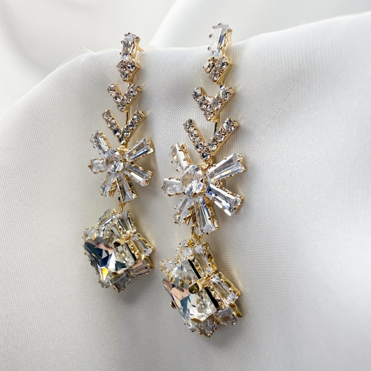 Deco Motif Drop Earrings - Inara Jewellery