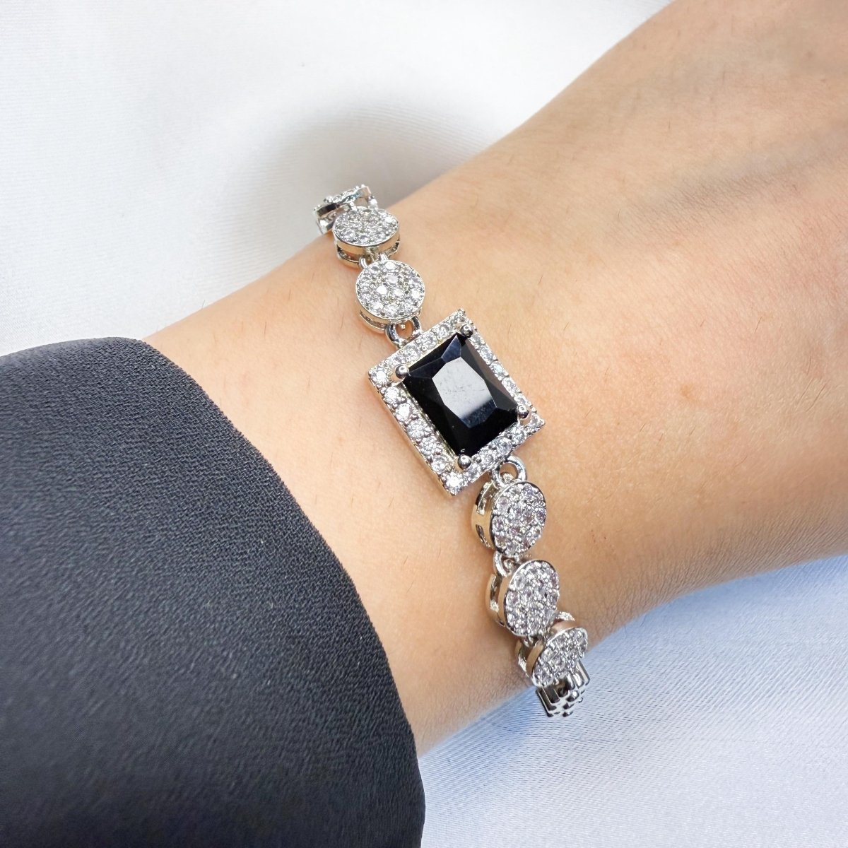 Draped in Dazzle - Black - Inara Jewellery