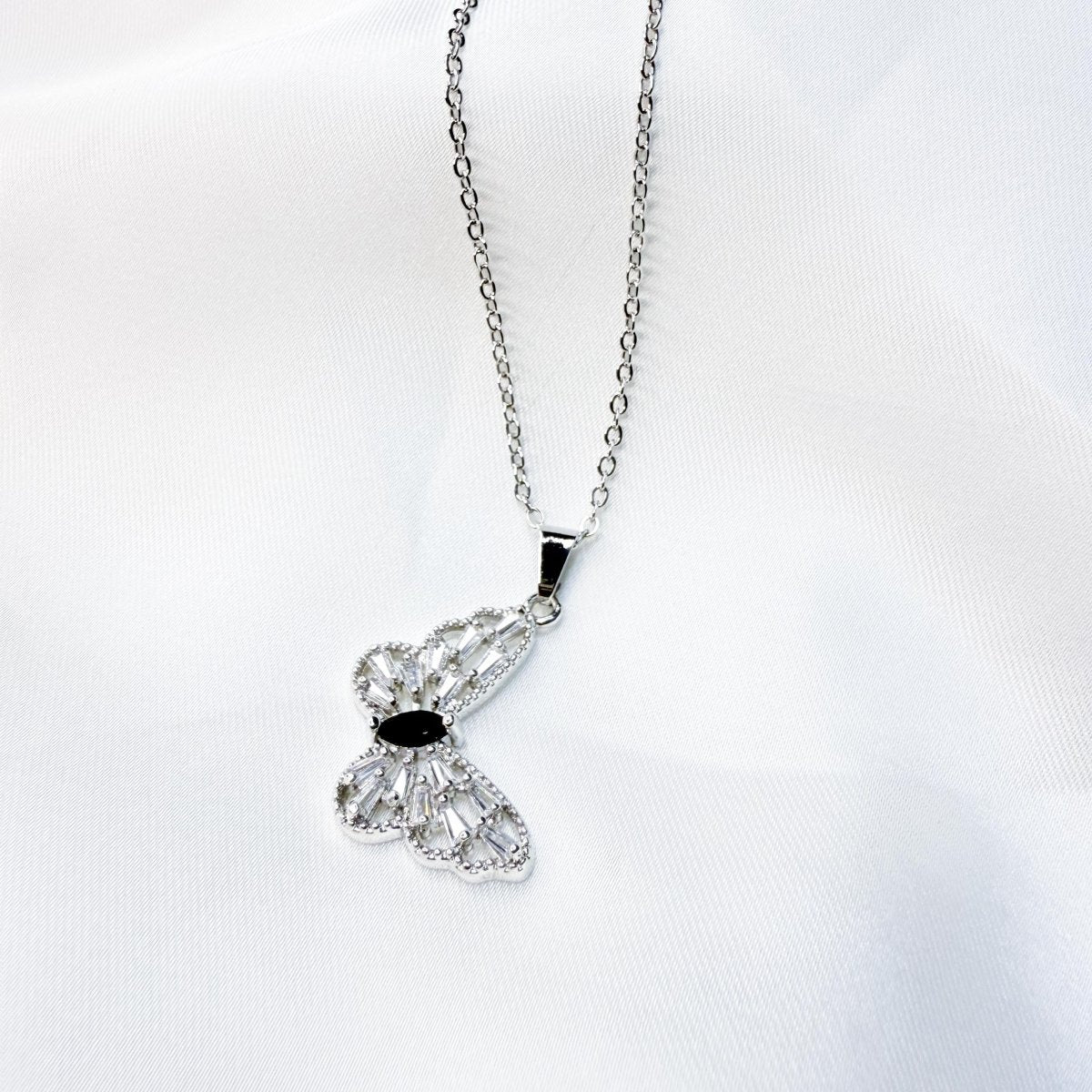 Elegant Crystal Butterfly Necklace - Inara Jewellery