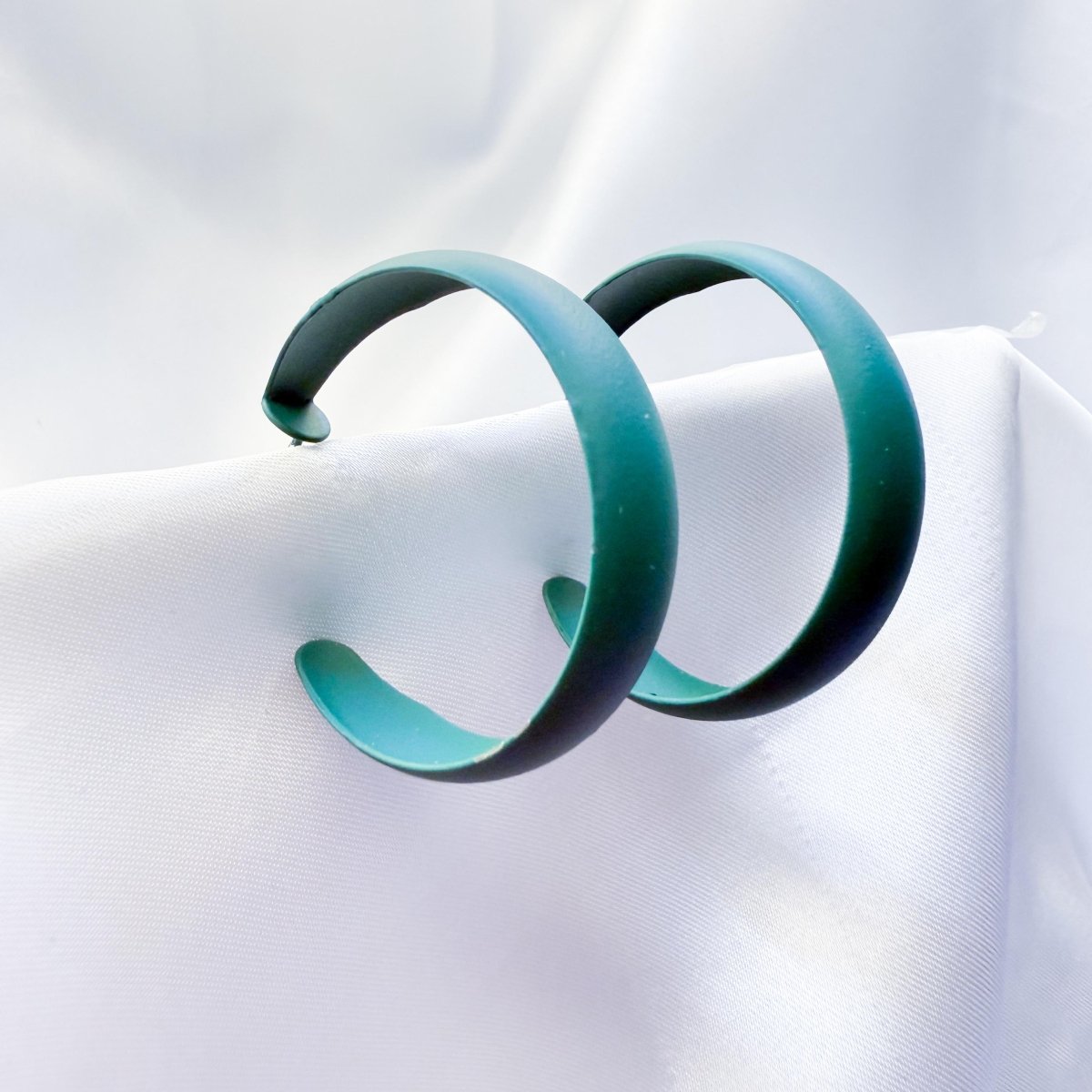 Emerald Halo Hoops - Inara Jewellery