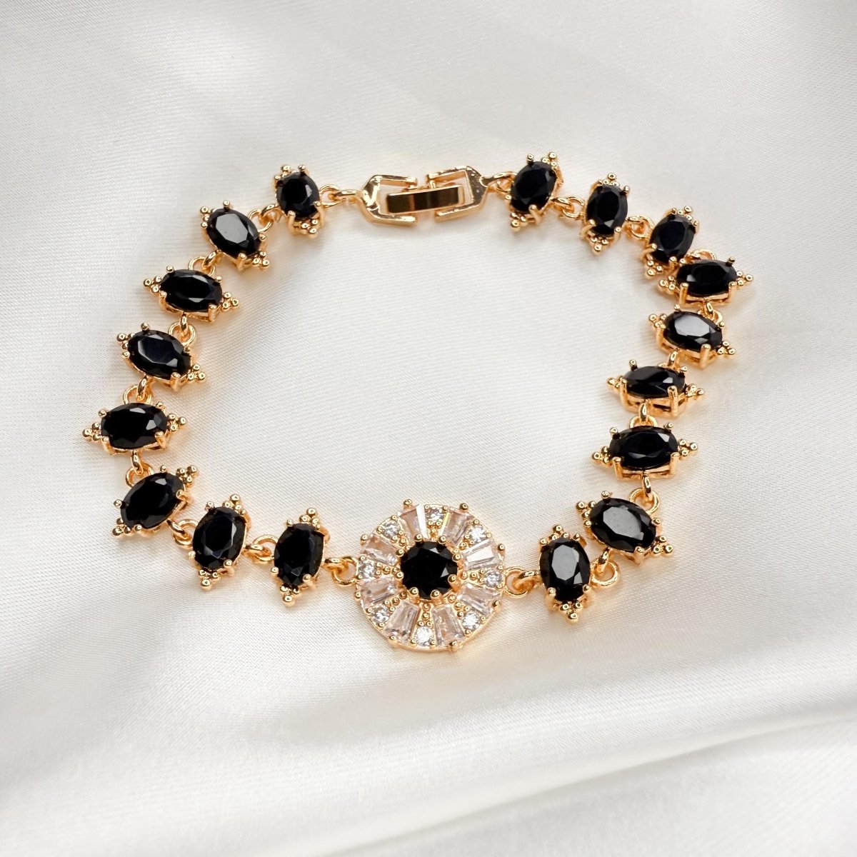 Fancy Crystal Red Zircon Bracelet - Inara Jewellery
