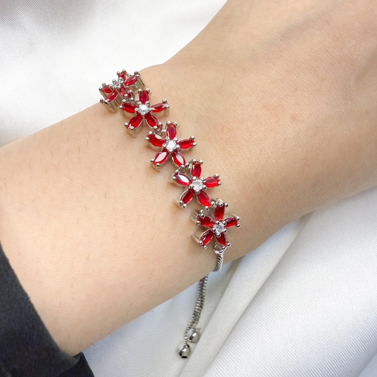 Floral Gemstone Bracelet - Inara Jewellery