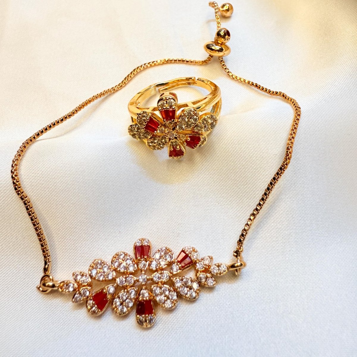 Floral Necklace Set - Inara Jewellery
