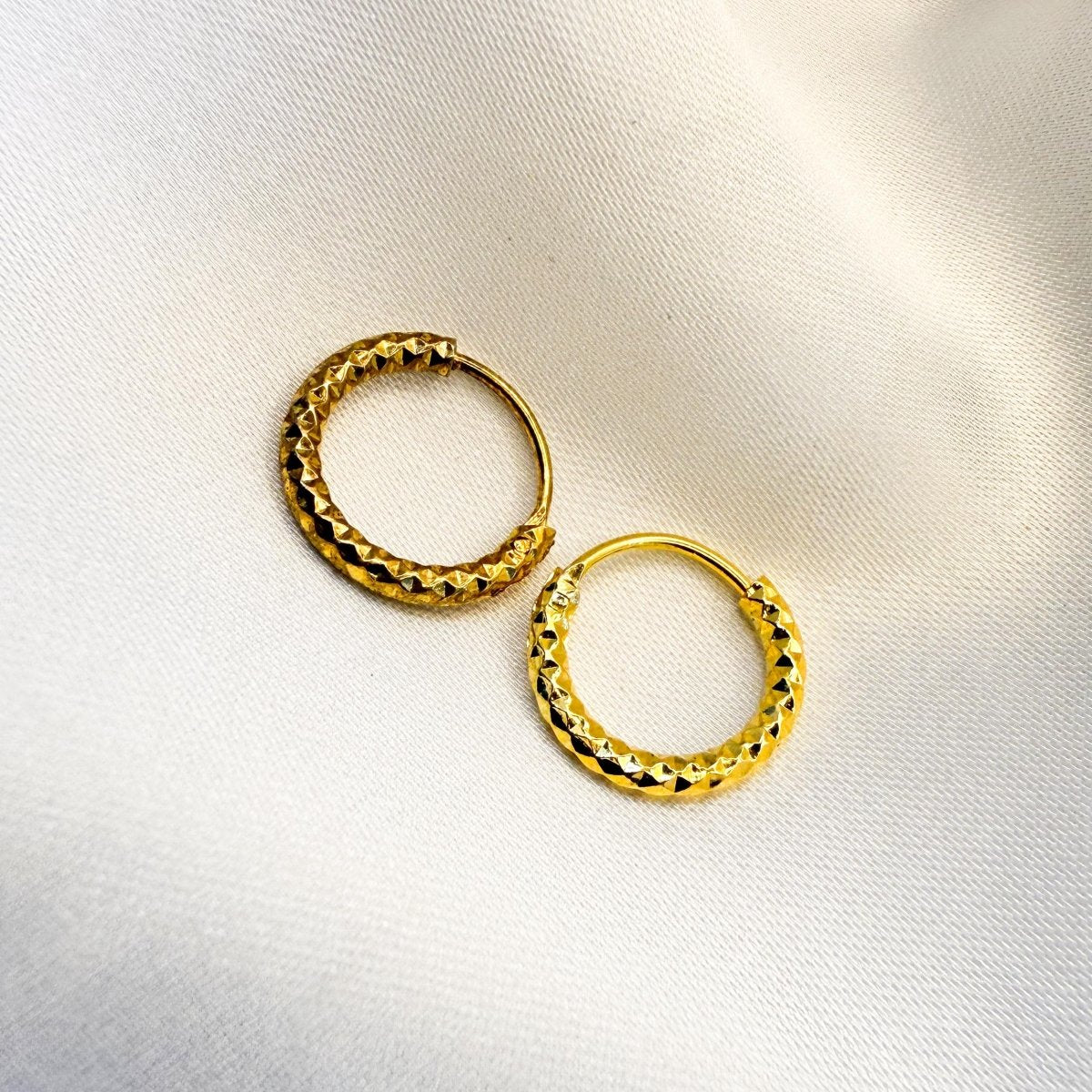 Gold Plated Hoop Earrings - Inara Jewellery