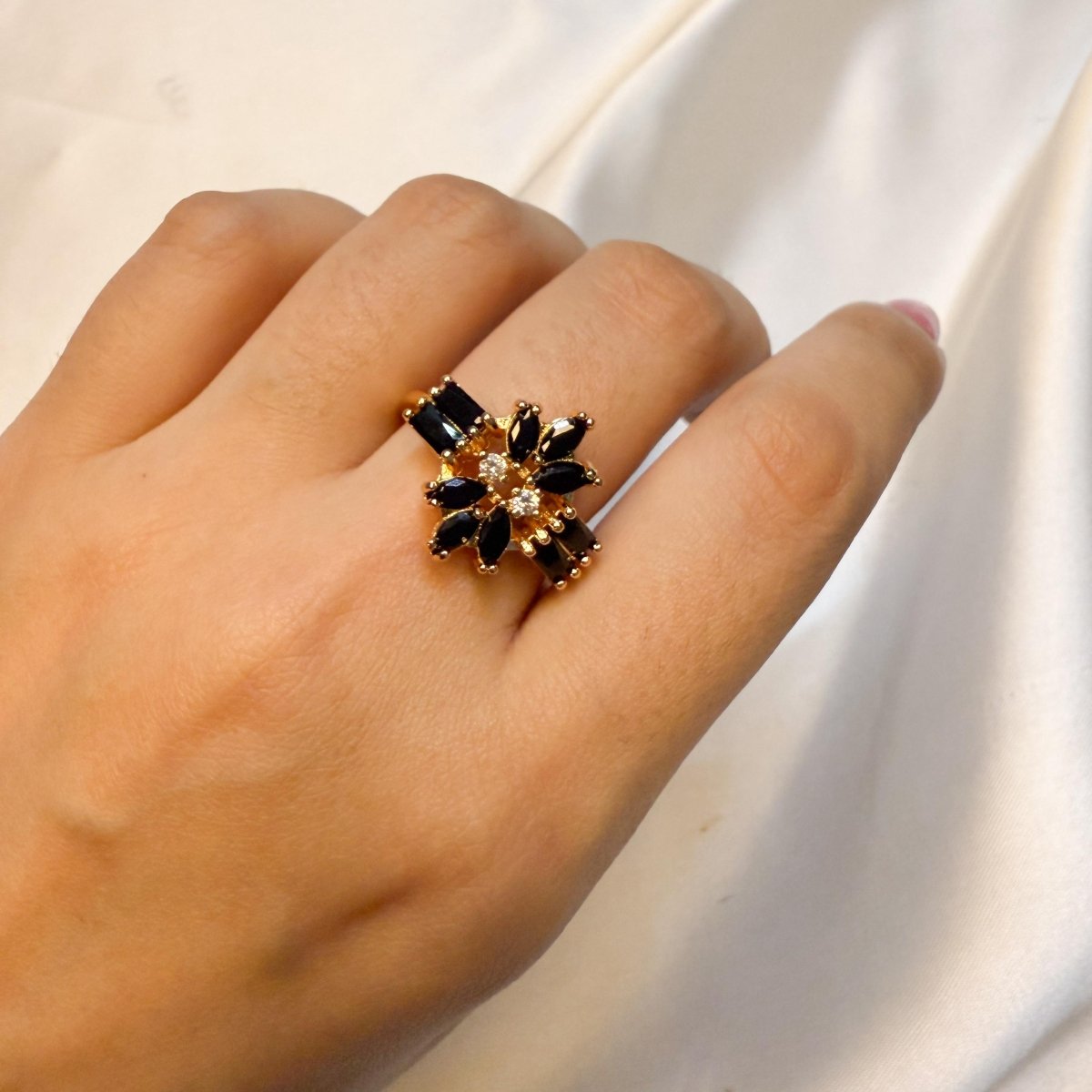 Gold - Toned Set with Sparkling White Stones - Inara Jewellery
