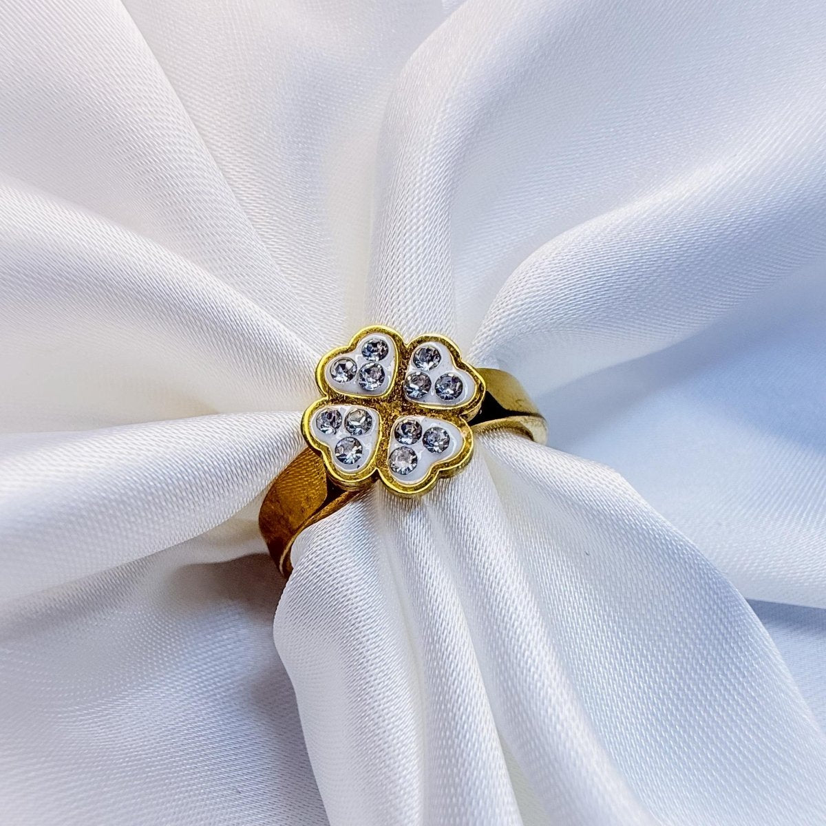 Golden Blossom Elegance Ring - Inara Jewellery