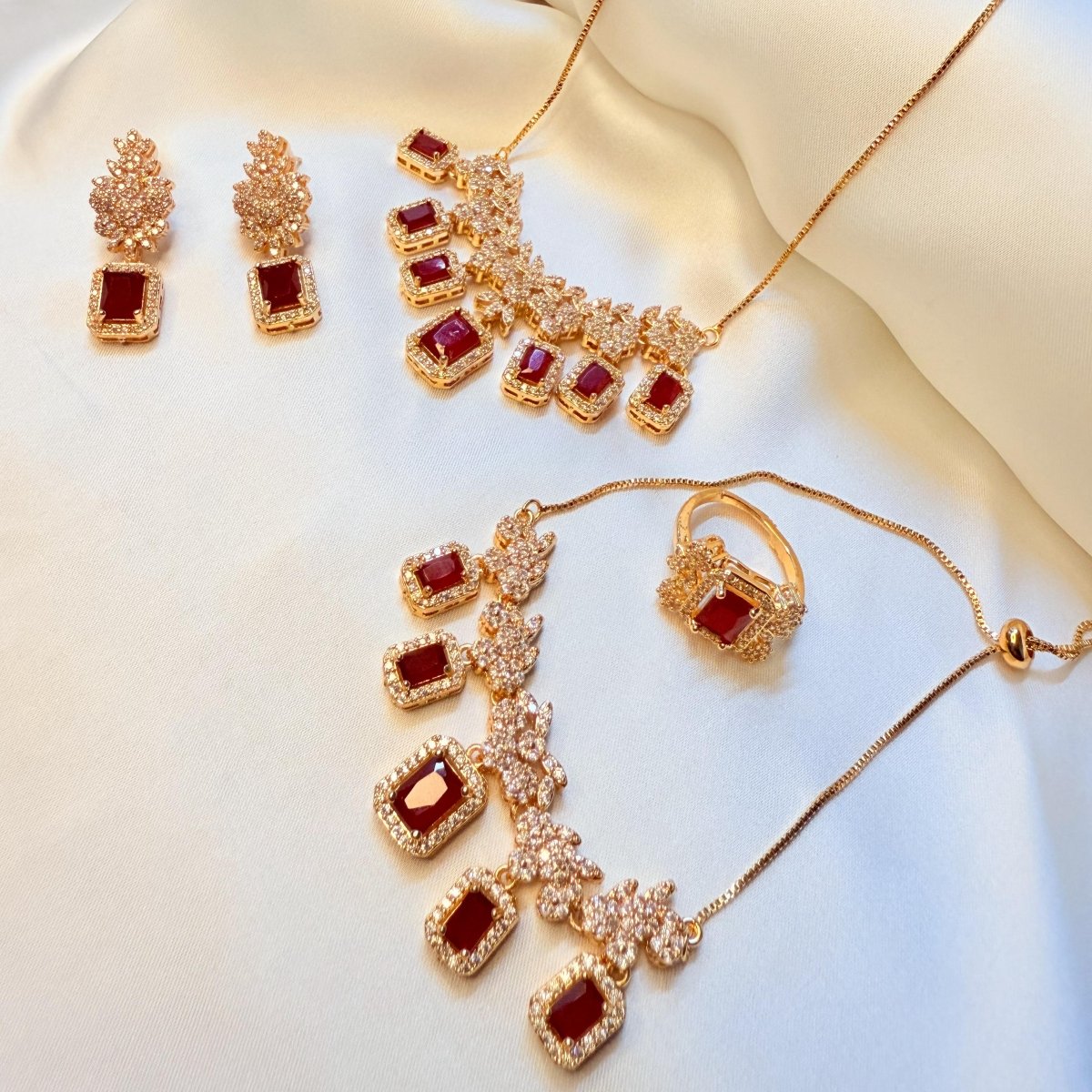 Jazz and Sizzle Rose Gold - Plated American Set - Inara Jewellery