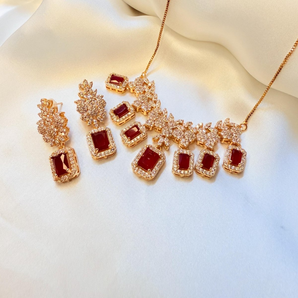Jazz and Sizzle Rose Gold - Plated American Set - Inara Jewellery