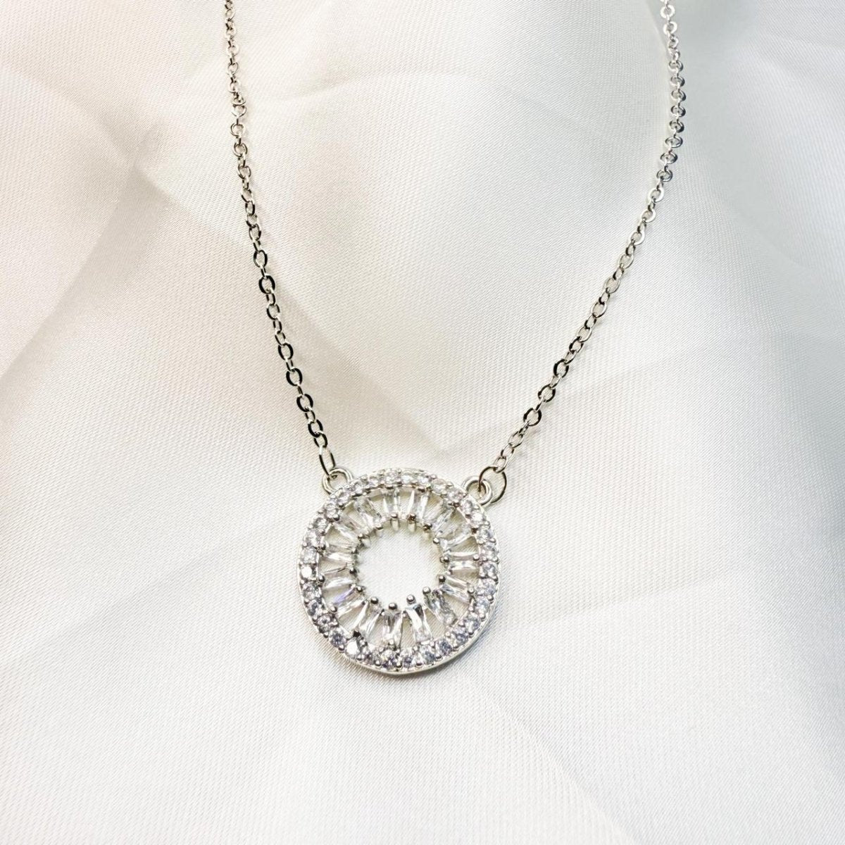 Luna Halo Pendant Necklace - Inara Jewellery