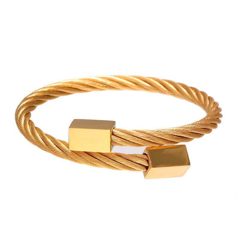 Men's Cable Cuff Bangle - Inara Jewellery