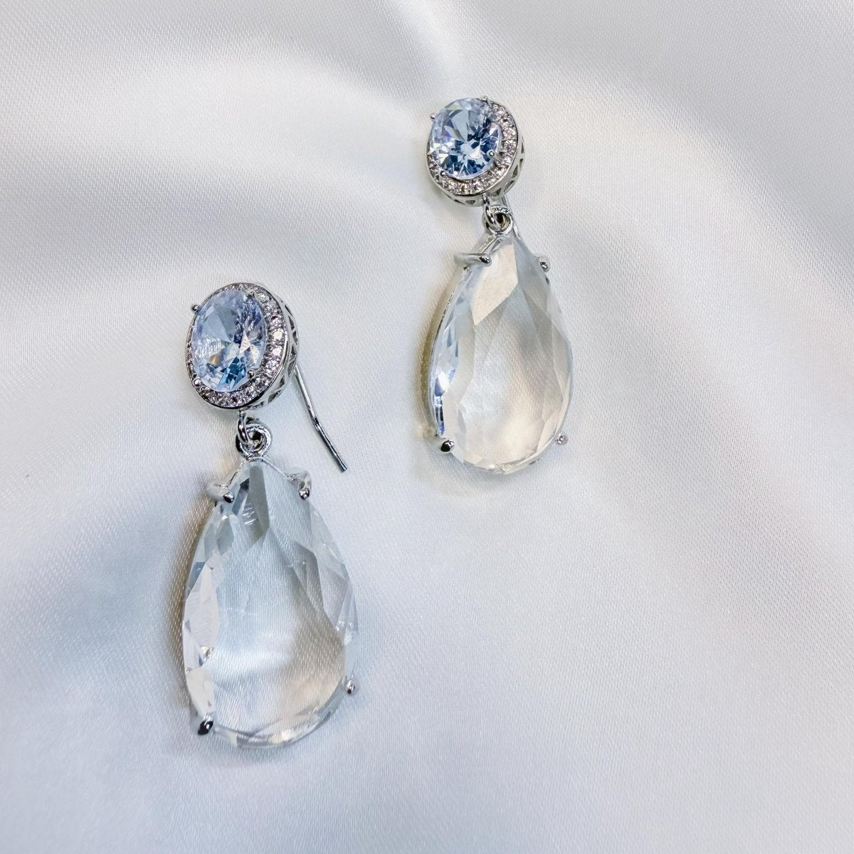 Modern Glamour Jet Drop Earrings - Inara Jewellery