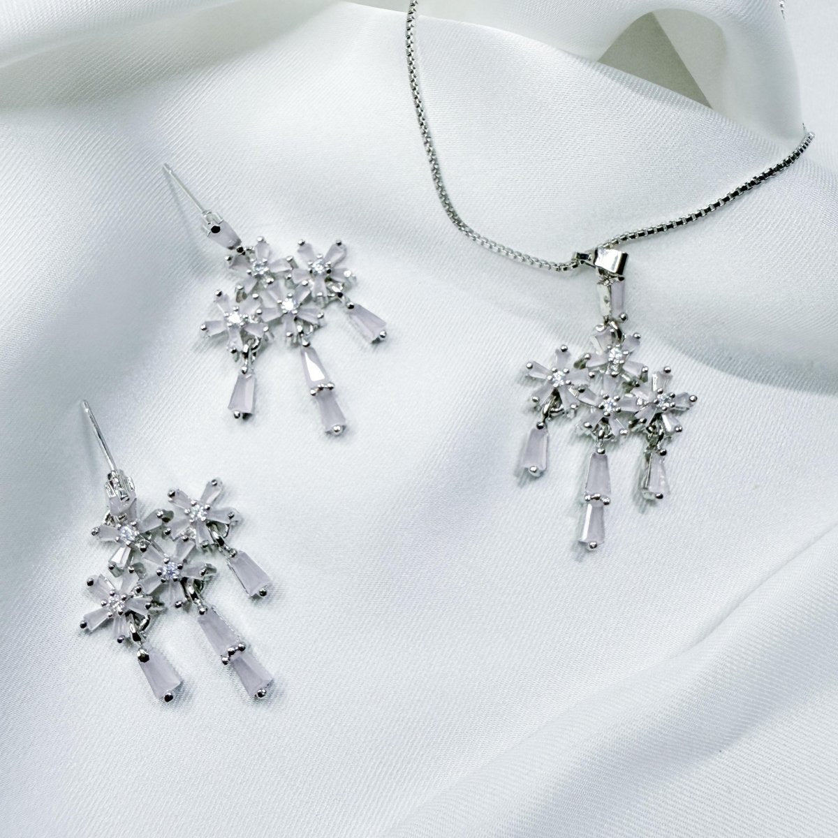 Multi - Color Emerald and Diamond Set - Inara Jewellery