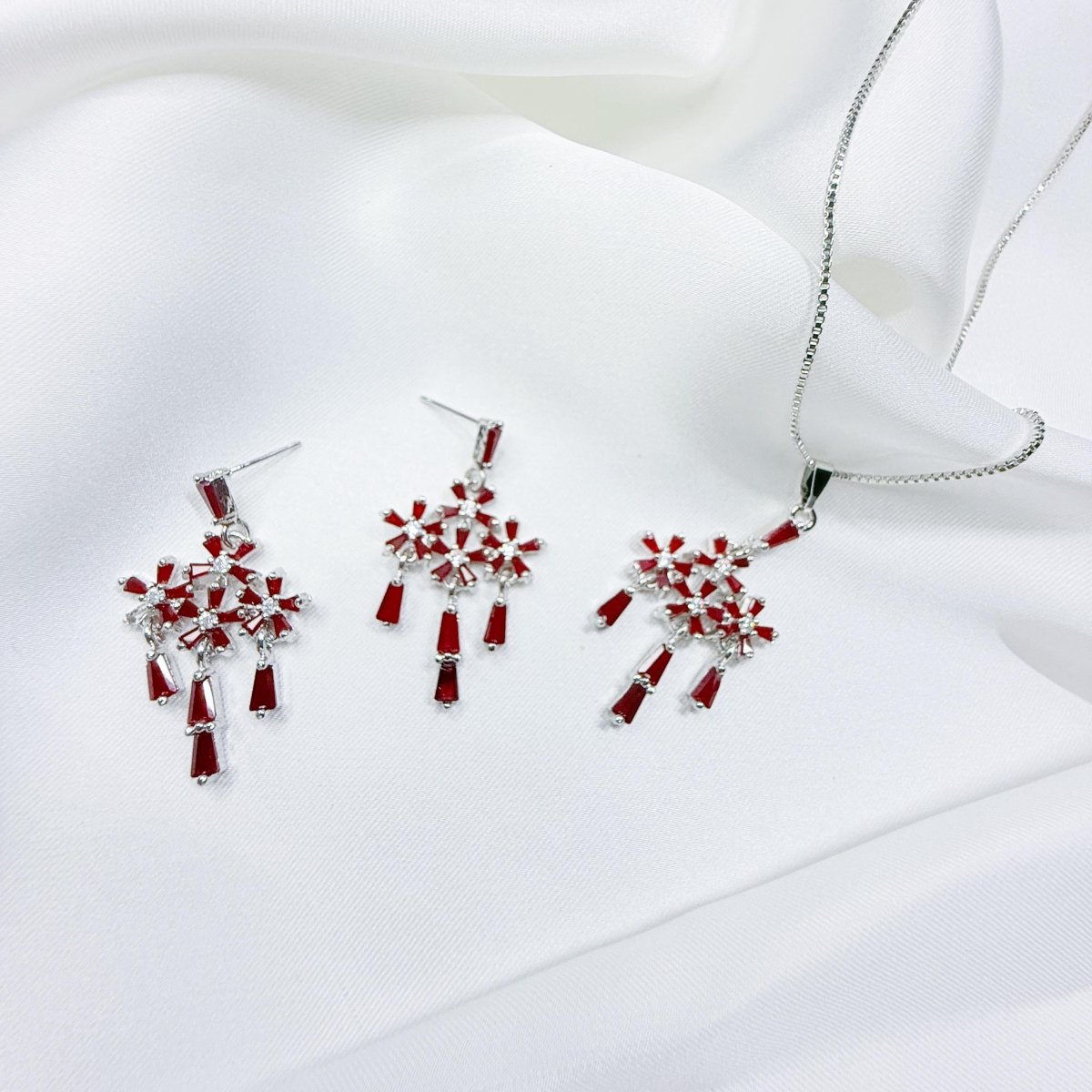 Multi - Color Emerald and Diamond Set - Inara Jewellery