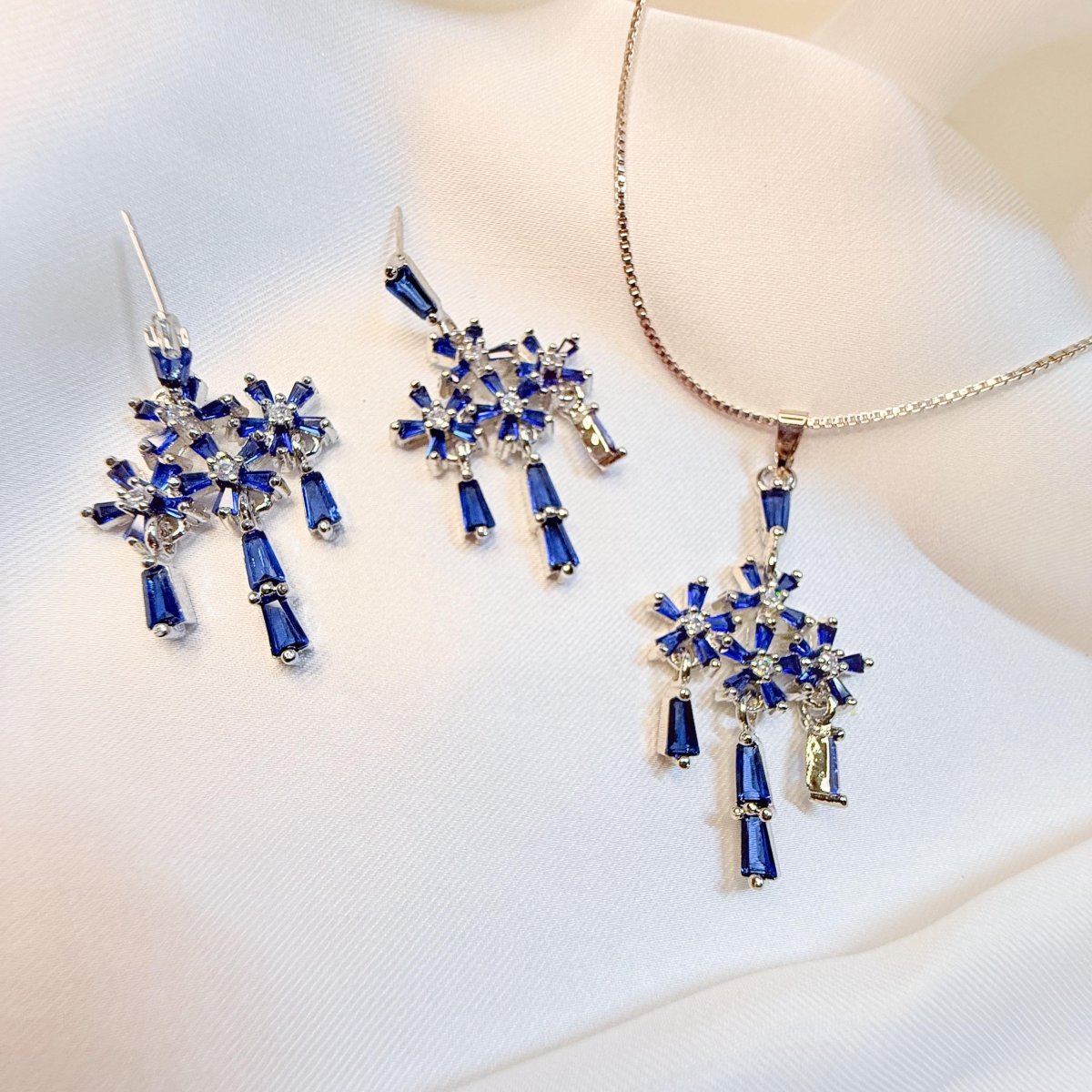 Multi - Color Emerald and Diamond Set - Inara Jewellery