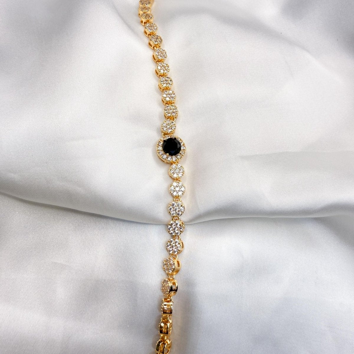 Noir Black Golden Tone Bracelet - Inara Jewellery
