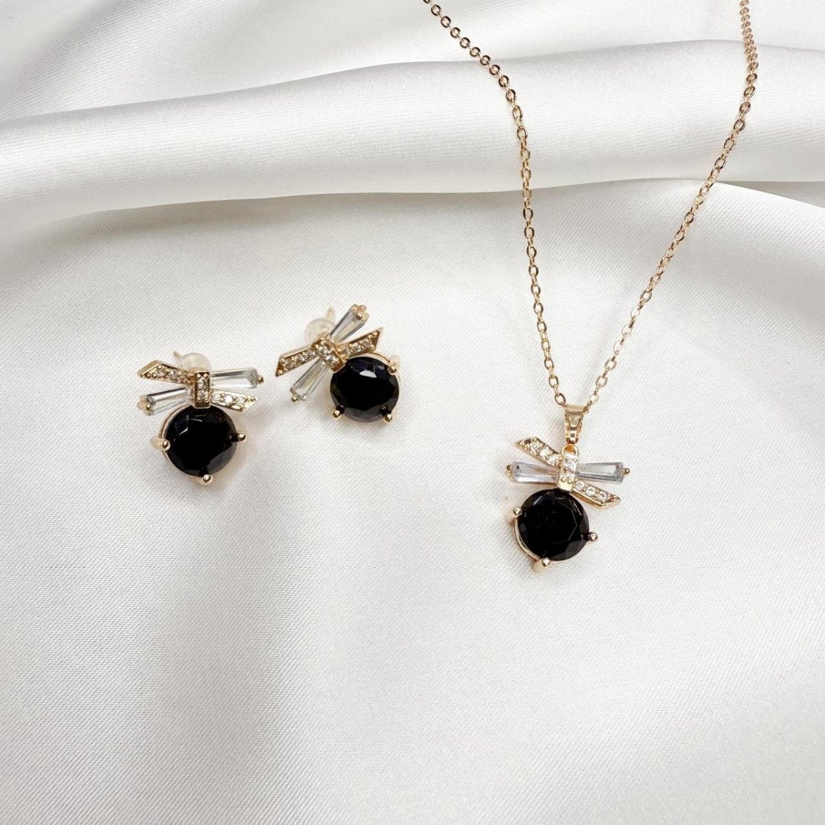 Noir Spark Cubic Zirconia Set - Inara Jewellery