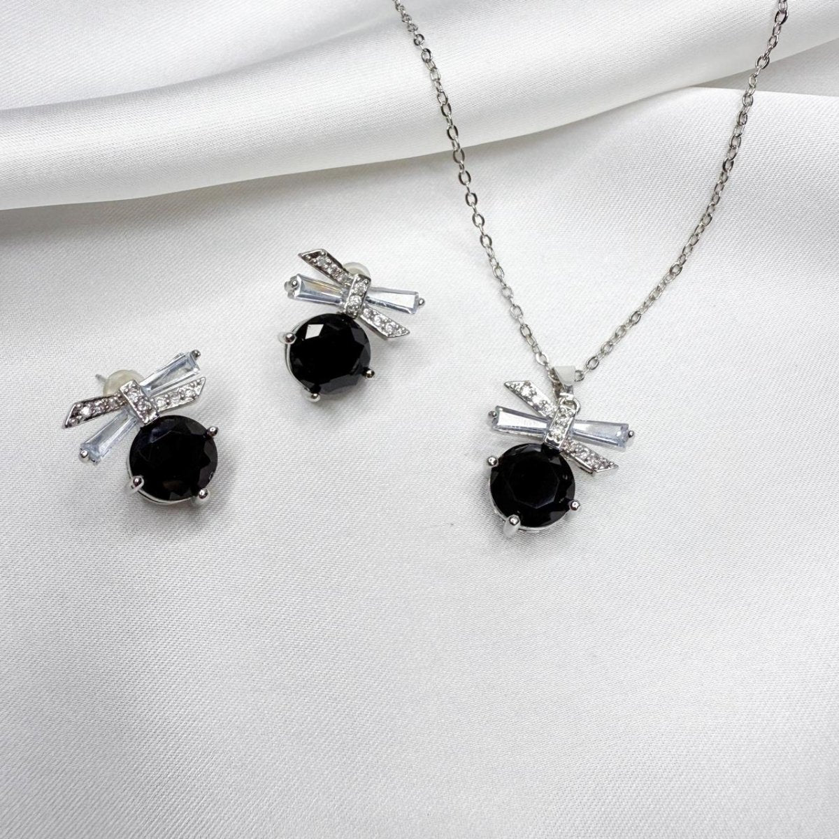 Noir Spark Cubic Zirconia Set - Inara Jewellery