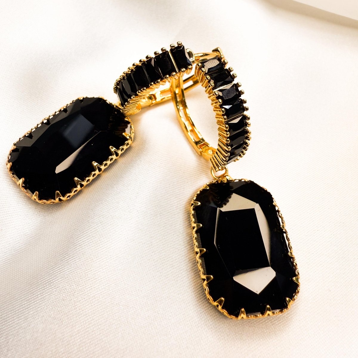 Noir Spark Drops - Inara Jewellery
