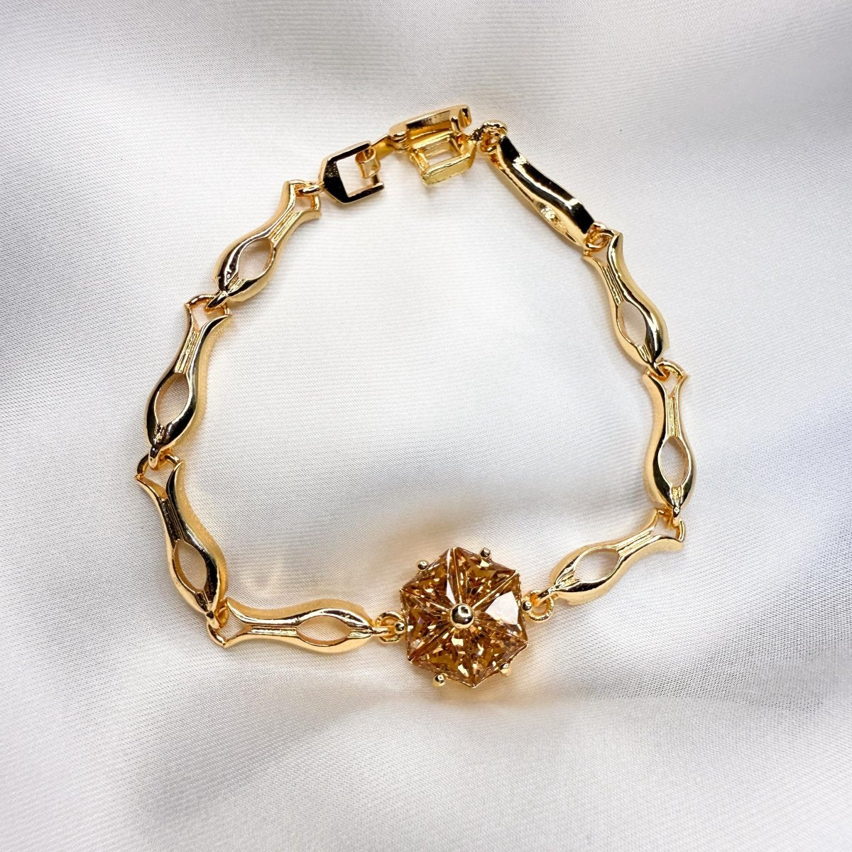 Obsidian Bracelet with Chrysanthemum Motif - Inara Jewellery