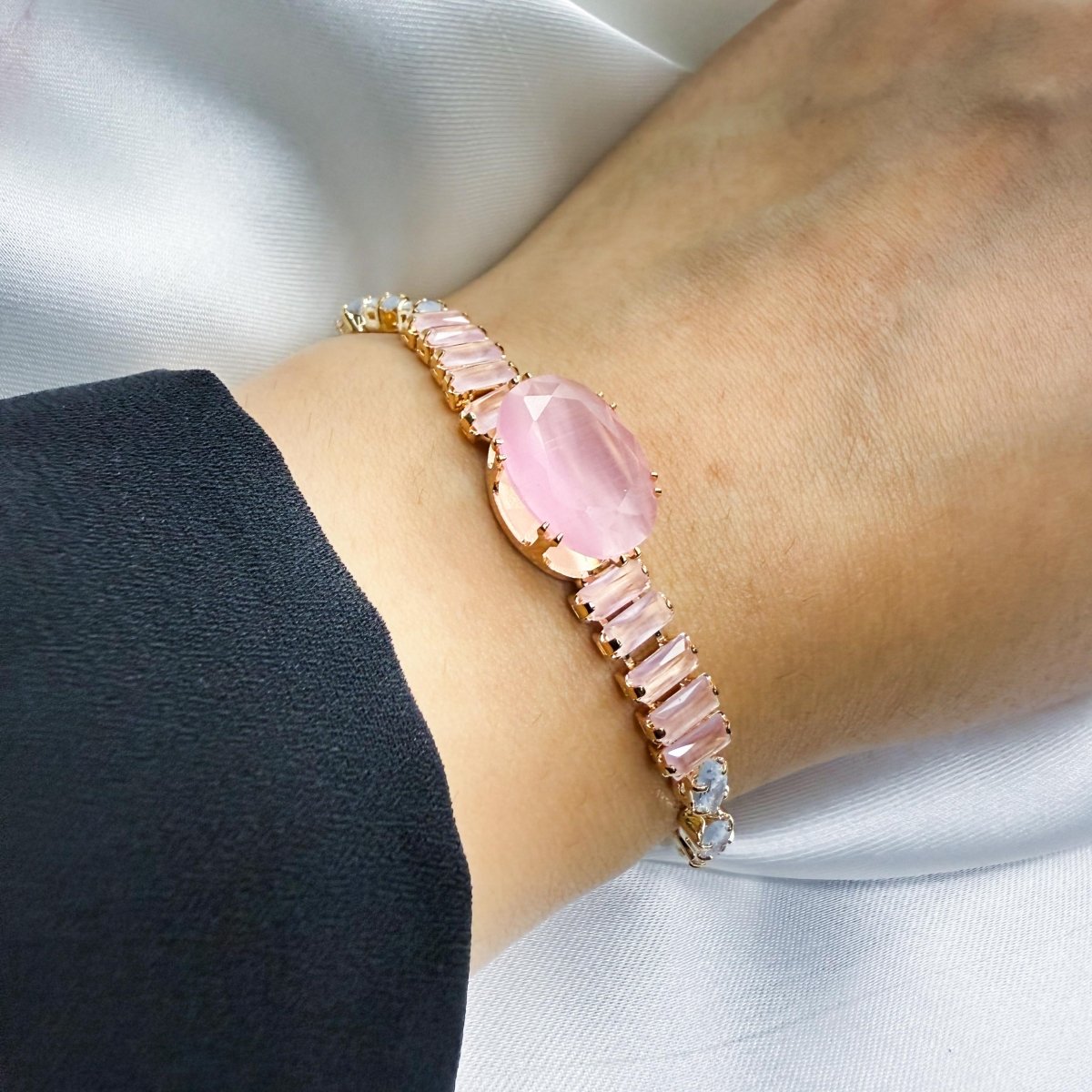 Oval Gemstone Bracelet - Inara Jewellery