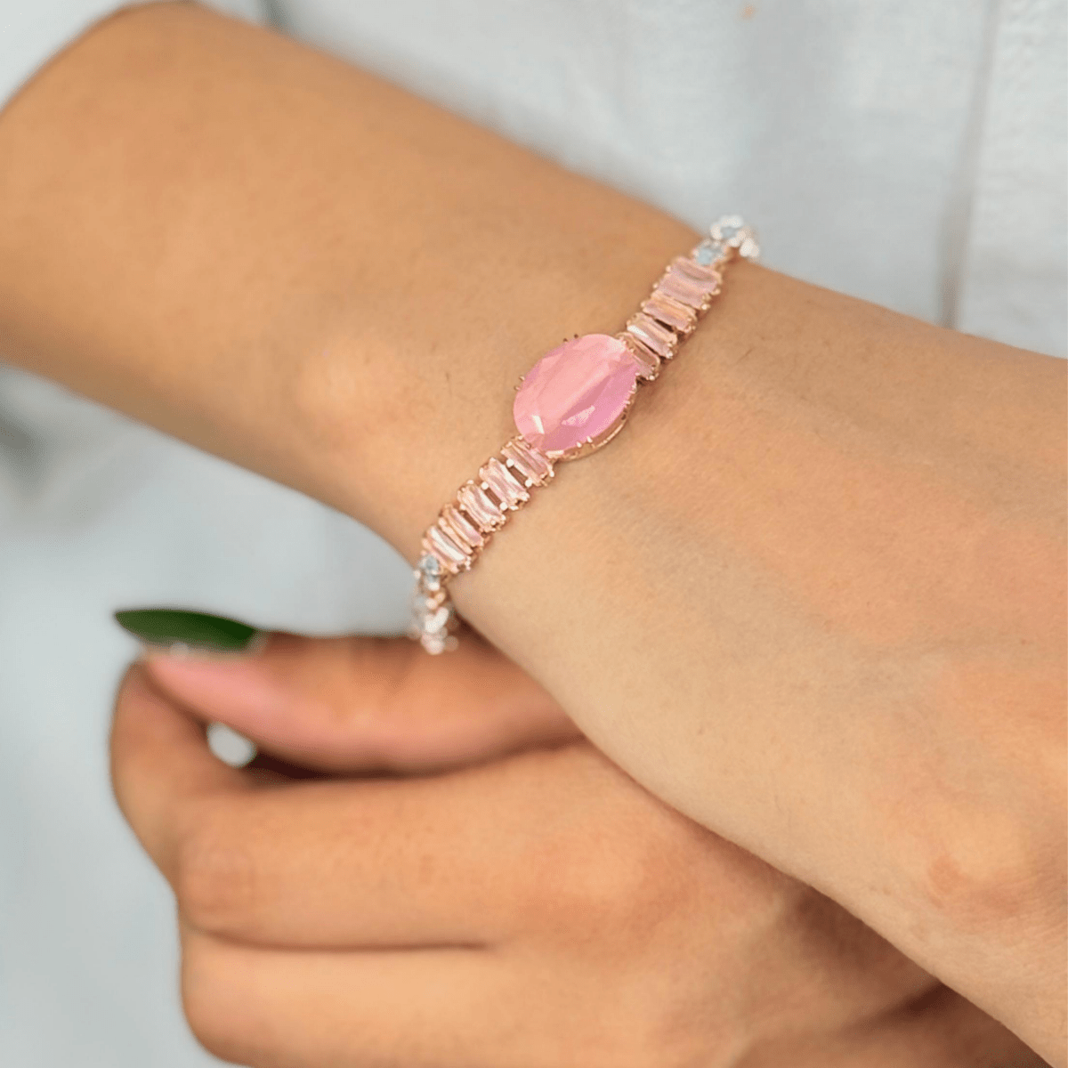 Oval Gemstone Bracelet - Inara Jewellery