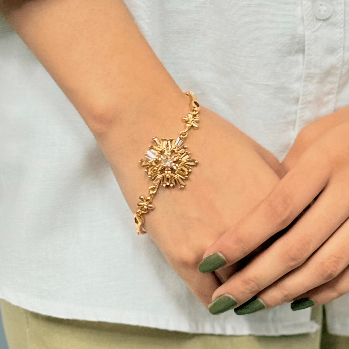 Plum Blossom Crystal Bracelet - Inara Jewellery