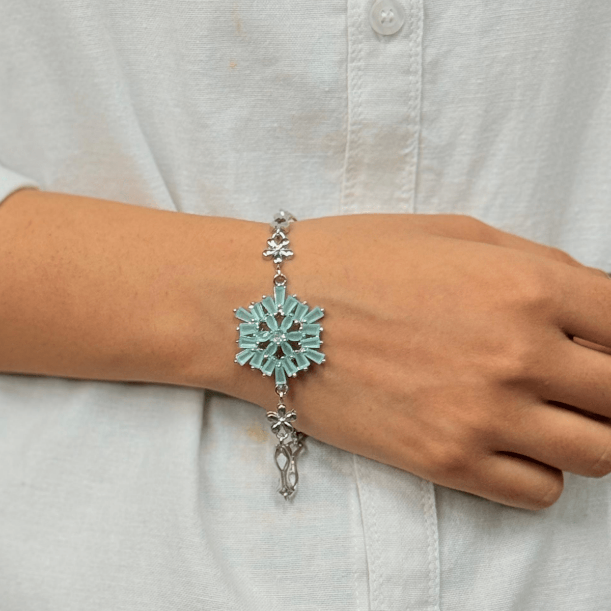 Plum Blossom Crystal Bracelet - Inara Jewellery