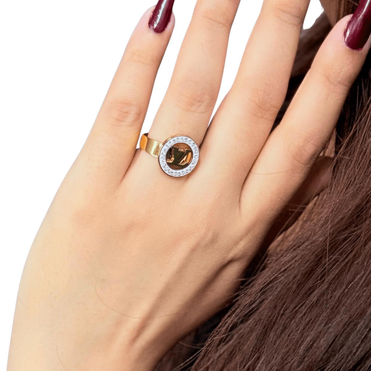 Radiant LV Elegance Ring - Inara Jewellery