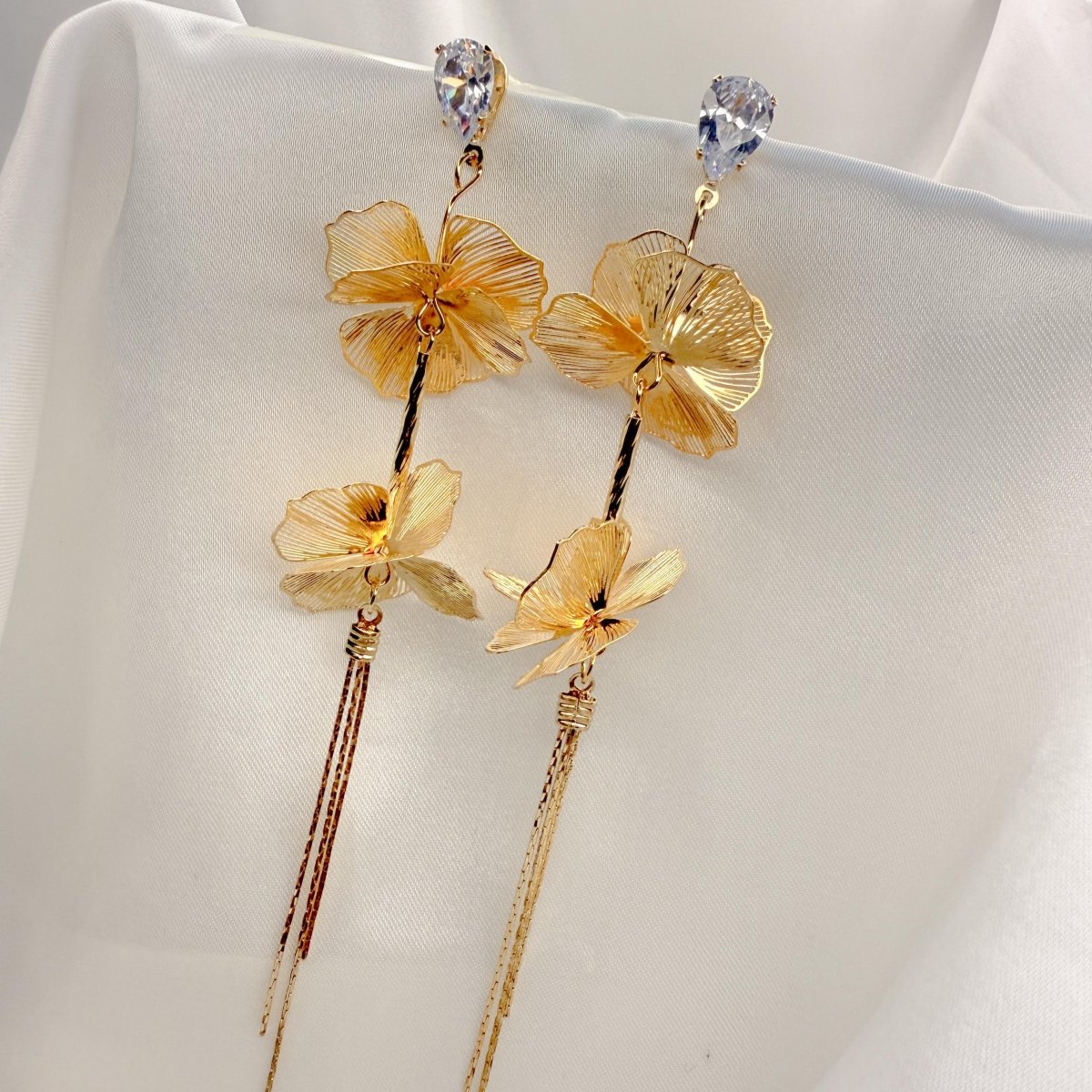 Rhinestone Butterfly Crystal Earring - Inara Jewellery