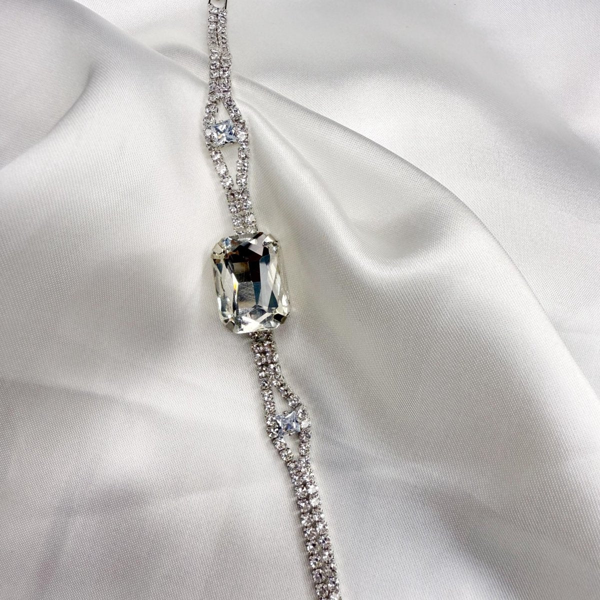 Royal Leaf Crystal Bracelet - Inara Jewellery