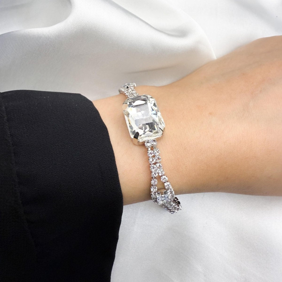 Royal Leaf Crystal Bracelet - Inara Jewellery