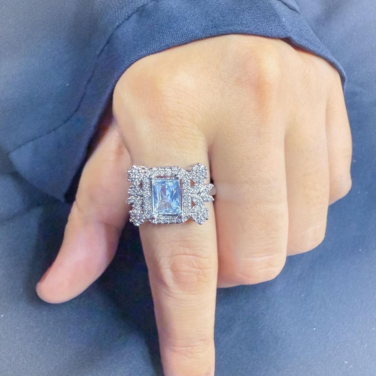 Royal Radiance Zircon Ring - Inara Jewellery