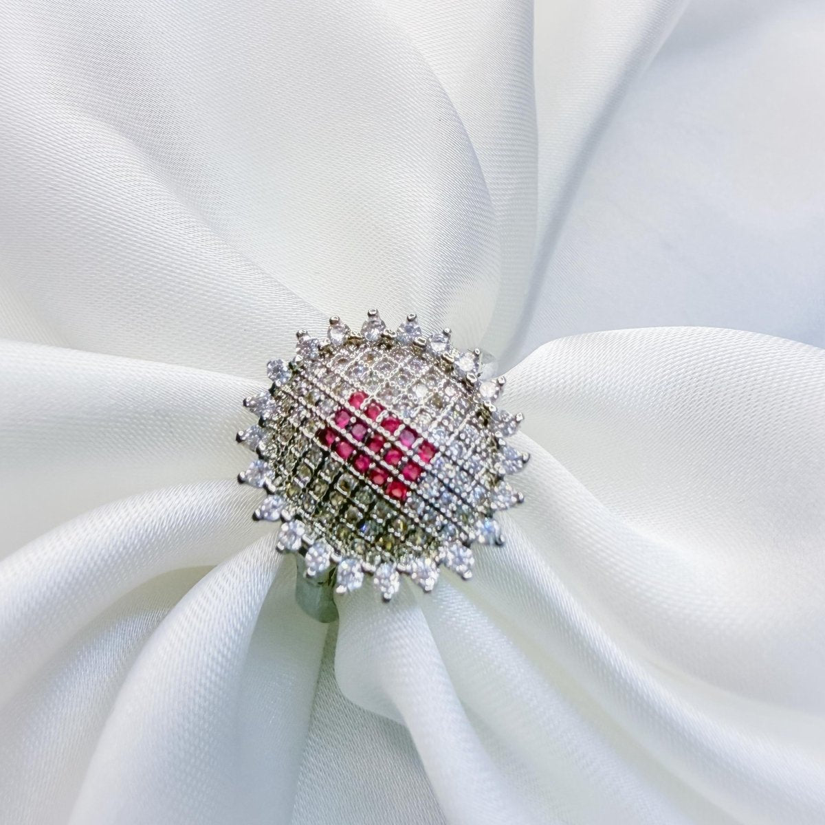 Royal Ruby Silver Ring (Adjustable) - Inara Jewellery