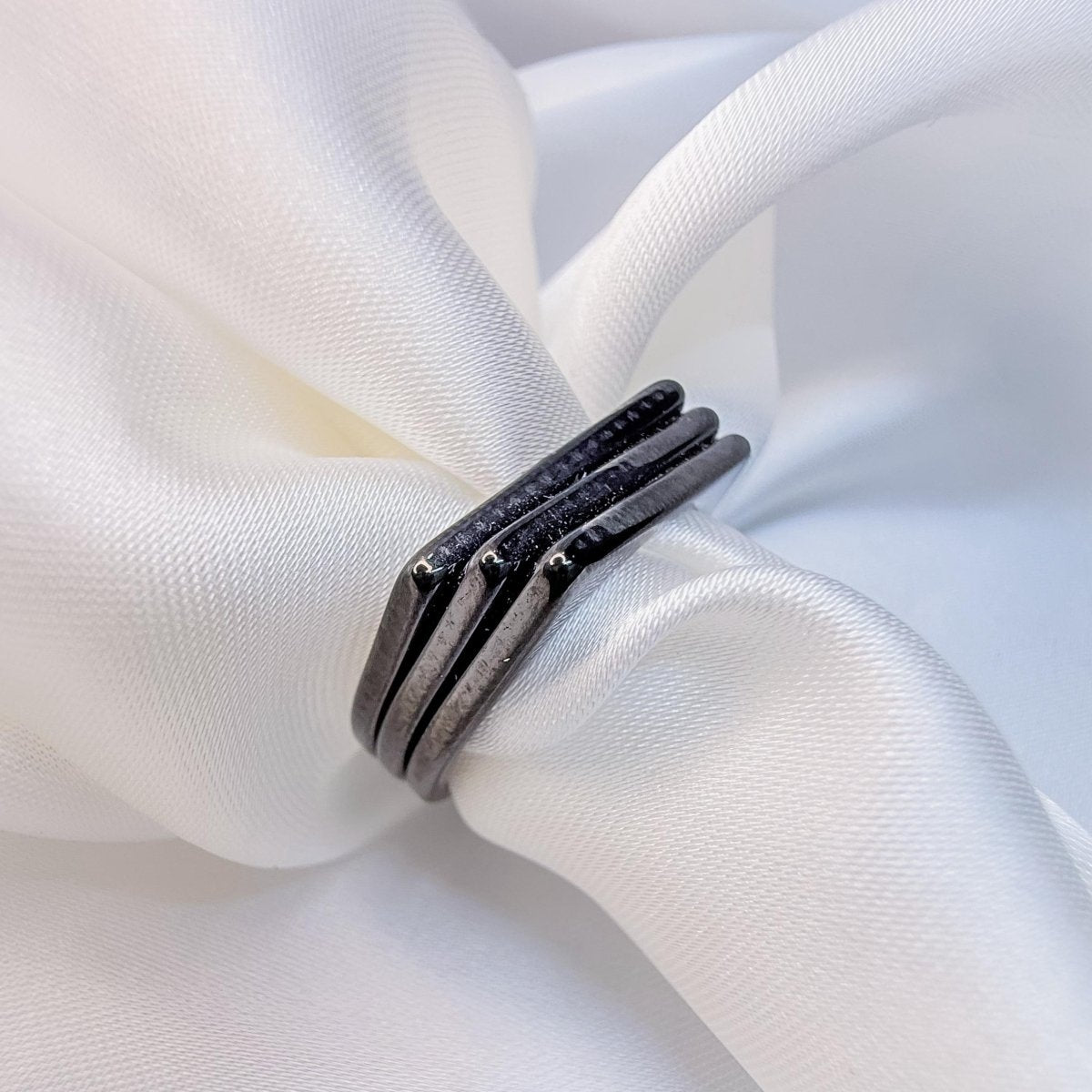 Triple Band Silver Ring - Inara Jewellery