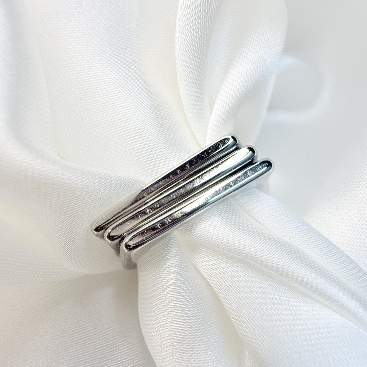 Triple Band Silver Ring - Inara Jewellery
