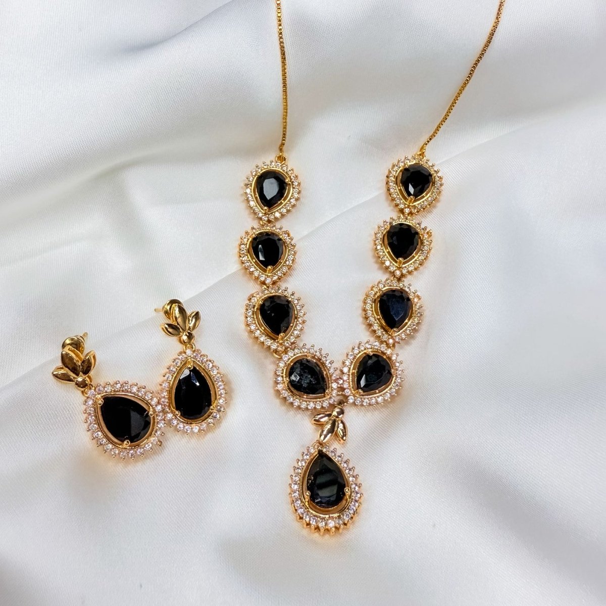 Zarina Gold - Plated Designer Stone Set - Inara Jewellery