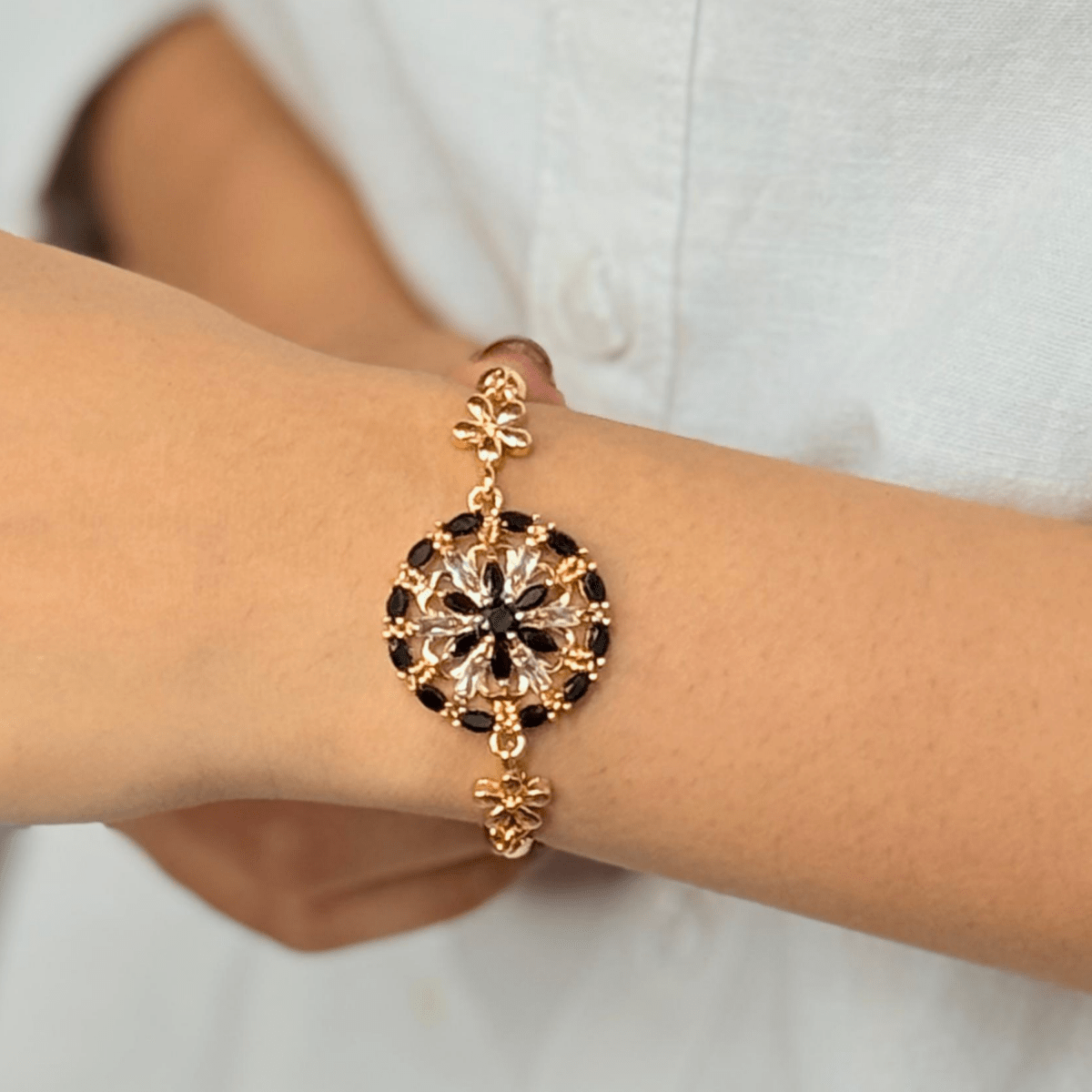 Zircon Cherry Flower Bracelet - Inara Jewellery