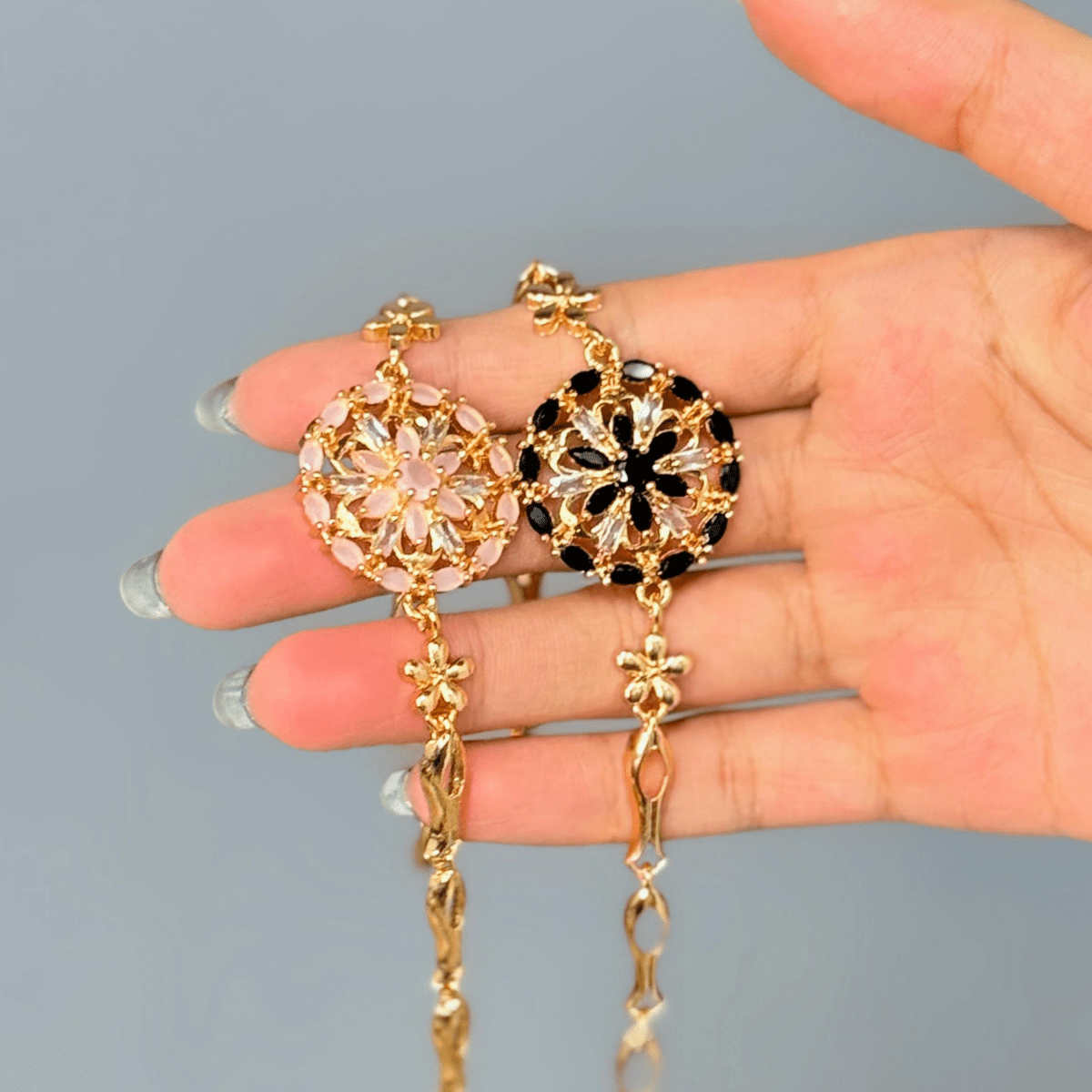 Zircon Cherry Flower Bracelet - Inara Jewellery